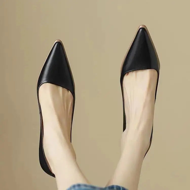 Women's Summer Footwear Pumps Formal Shoes for Woman 2024 Pointed Toe Office Black Moccasins on Heeled High Heels Quality Trend