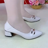 Cresfimix Zapatos Dama Women Classic Party Night Club Red Square Heel Shoes Lady Casual Sweet Beige Pu Leather Pumps B5996