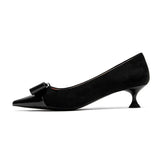 Women's Heeled Shoes Elegant Fashion Female Commuting Low Heeled Shoes British Style Patchwork Design Lady Pointed Shoes