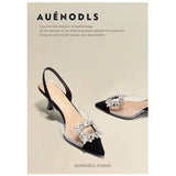 Women's High Heels Pumps Spring Summer Autumn Fashion New Sexy Banquet Comfortable Crystal Transparent Solid Color Pointed Toe