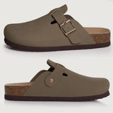 Litfun Sabots classiques en liège pour femmes et hommes Mules à semelle intérieure en liège pour hommes Chaussons de plage confortables Chaussures à enfiler Sandales de soirée