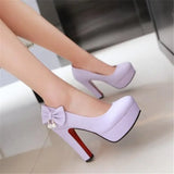 Customized Large Size Pumps Single Shoes 44 45 46 Yards Large Size High Heels with High-heeled Shoes with Butterfly Knot Diamond