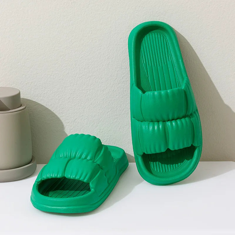 Thick Sole Flat Bottom Bathroom Home Slippers Fashion Soft Sole EVA Indoor Women Sandals Summer Non Slip Slippers TG22