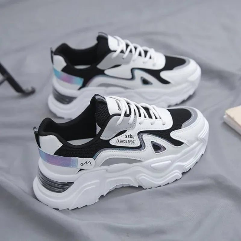 2025 Sneakers Women Platform Flat Shoes Woman Shoes Green Casual Trainers Ladies Chunky Sneakers Women Shoes