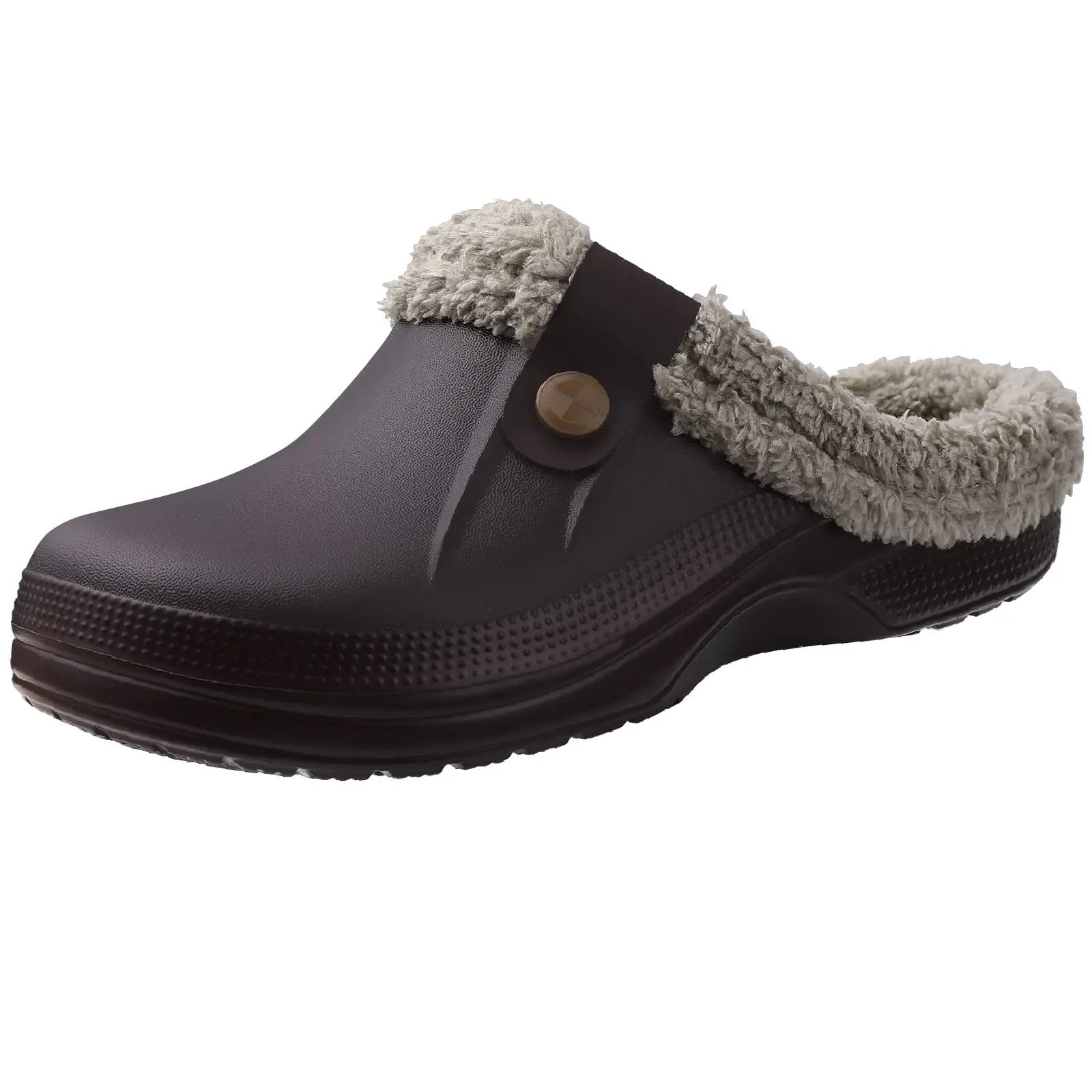 Pallene Fur Lined Clogs Women Men Waterproof Graden Shoes Winter Fuzzy Slippers Plush Bedroom Shoes Outdoor Fashion Fur Clogs