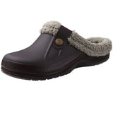 Pallene Fur Lined Clogs Women Men Waterproof Graden Shoes Winter Fuzzy Slippers Plush Bedroom Shoes Outdoor Fashion Fur Clogs