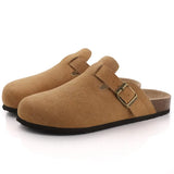 Litfun Sabots classiques en liège pour femmes et hommes Mules à semelle intérieure en liège pour hommes Chaussons de plage confortables Chaussures à enfiler Sandales de soirée