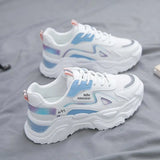 Sneakers Women Platform Hollow-out Breathable Flat Shoes Woman Shoes Green Casual Trainers Ladies Chunky Sneakers Women Shoes