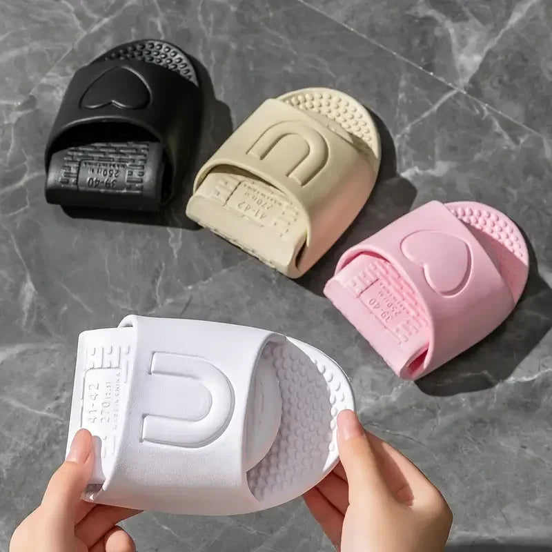 Lightweight Foldable Travel Slippers Women Soft Sole Eva Non Slip Bathroom Slides Woman 2025 Summer Unisex Travel Hotel Slippers