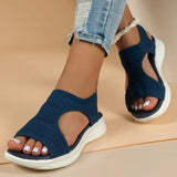Women Summer Shoes 2024 New Mesh Fish Platform Sandals Women's Open Toe Wedge Sandals Ladies Light Casual Shoes Zapatillas Muje