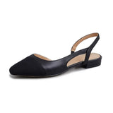 Big Size 45 Women Slingbacks Shoes High Heels Thick High Heel Leather Mixed Colors Pumps Ladies