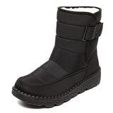 Women's Boots Snow Solid Women Shoes Platform Shoes Woman Casual Waterproof Mid High Boots Soft Winter Girls Boots Botas Mujer