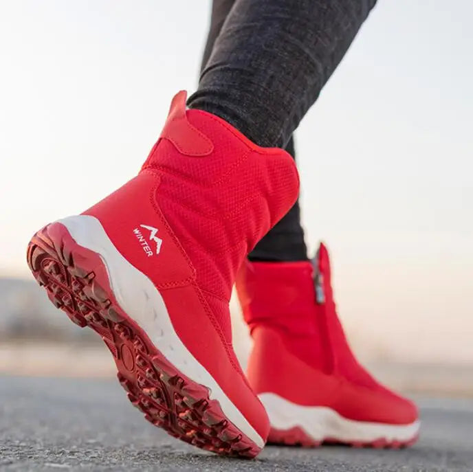 Women Winter Boots 2024 New Plush Women's Short Boots Woman Snow Boots Zipper Waterproof Non-slip Warm Women's Winter Shoes
