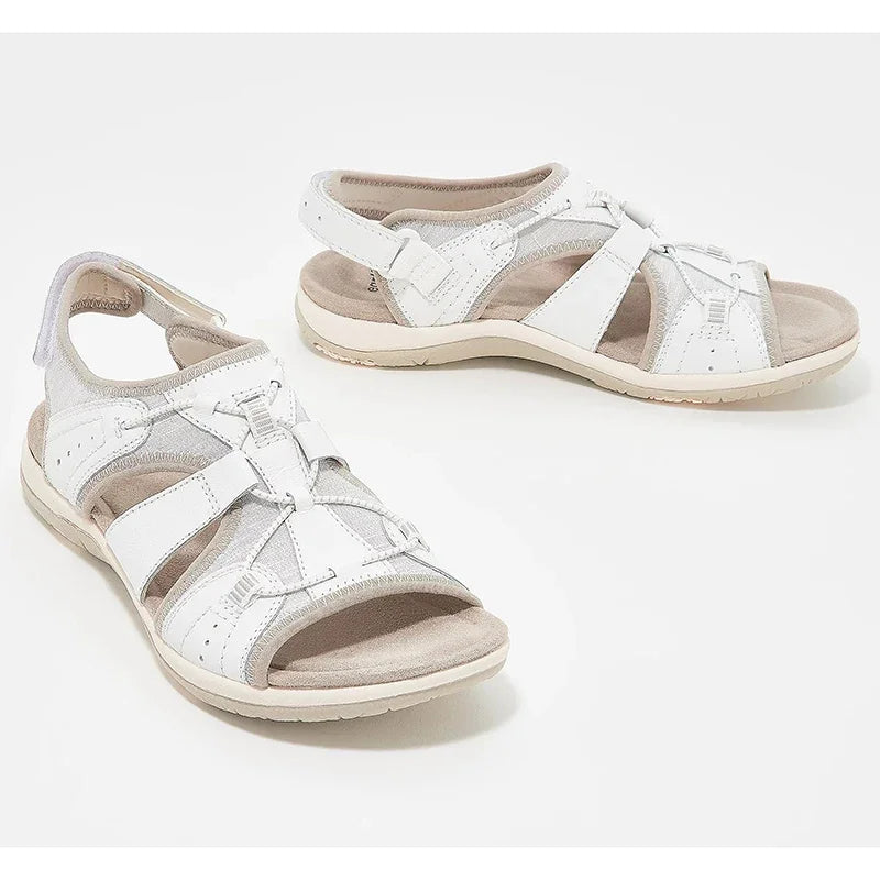 Customizable 2024 New UZZDSS Women Sandals Fashion Pure Color Casual Ladies Comfy Low Cut Round Toe Flat Beach Summer Shoes