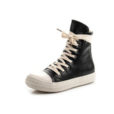 Women Flats Sneakers For Women PU&Canvas Unisex Lace Up Shoes Round Head Comfortable Plus Size 35-44 Platform Brand New Classic