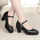 Cresfimix Women Cute Round Toe Black Patent Leather Height Increased Heel Shoes Lady Casual Street Spring Autumn Heel Shoes A818