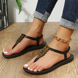 Women Sandals 2024 Summer Flat Shoes Female Bohemian Flip Flops Ladies Vacation Beach Sandales Girls Street Footwear
