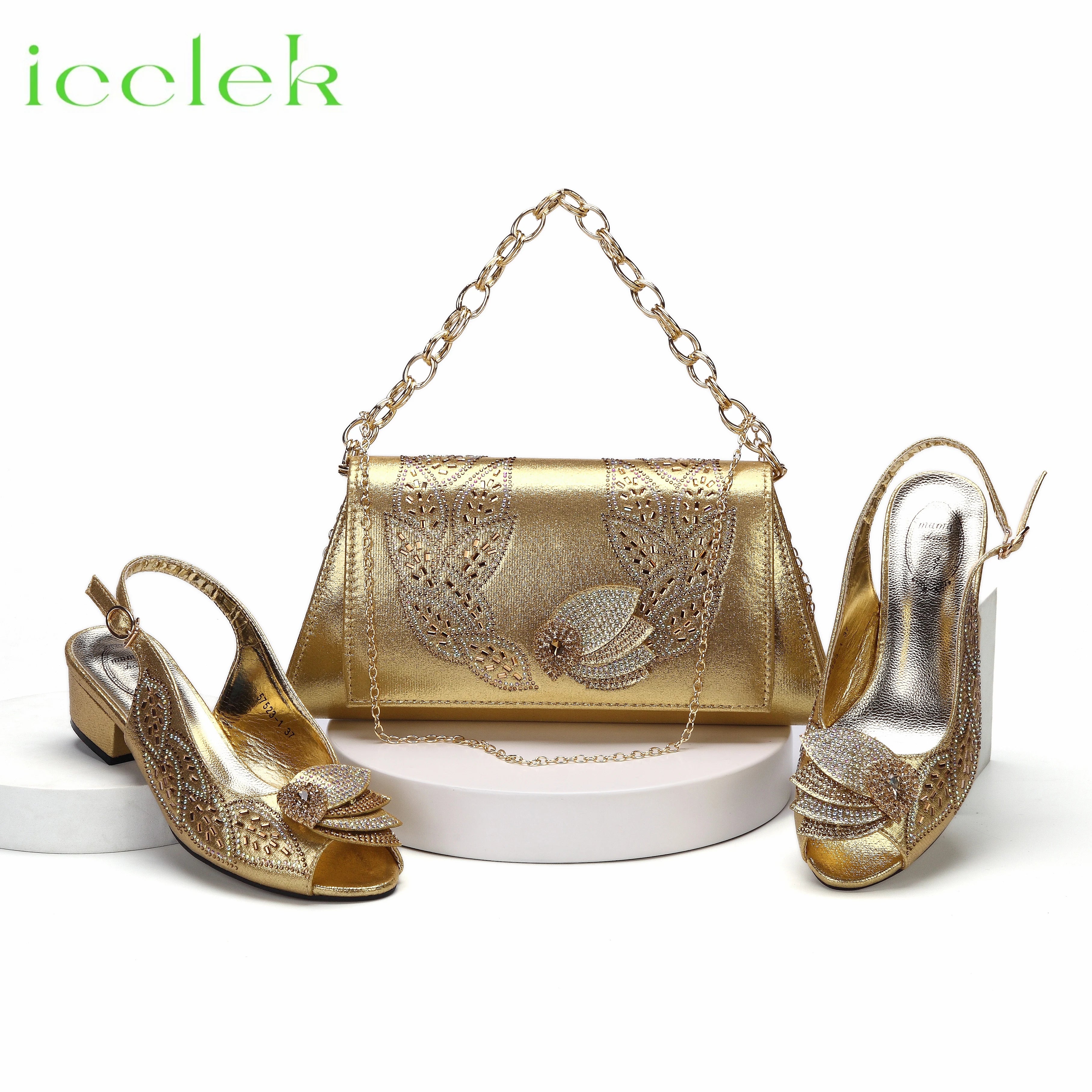 2023 Hot Selling Royal Blue Peep Toe Ladies Sandals Shoes Matching Bag Set For Nigeran Women Wedding Party Pump