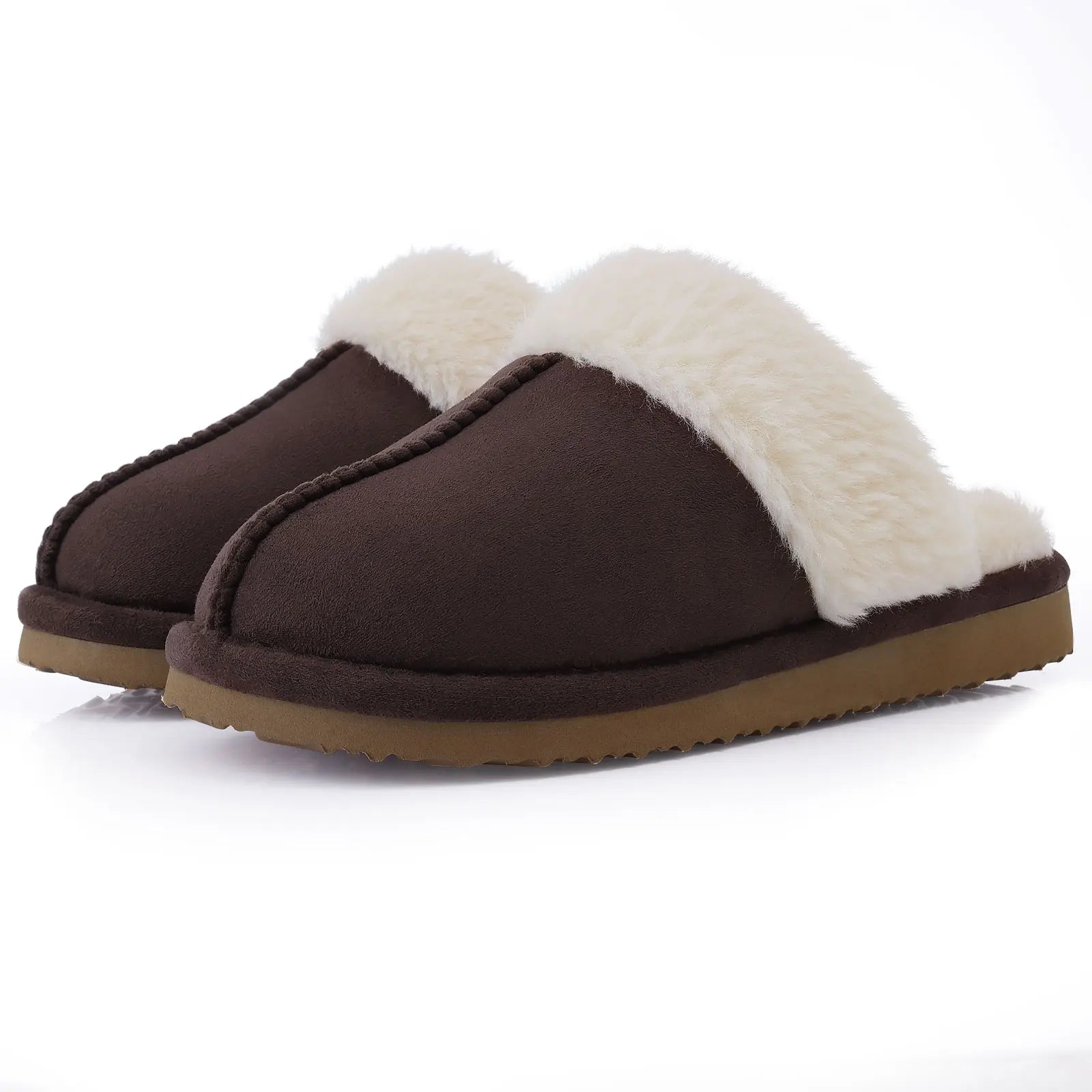 Kidmi Winter Women Fuzzy Slippers Classic Brand Fluffy House Shoes Indoor Warm Suede Cozy Slippers Casual Non-slip Cotton Shoes