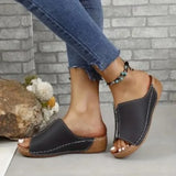 Women'S Open Toe Sandals Summer Woman Fashion Breathable Comfortable Sandals Wedge Buckle Female Footwear Zapatos Fucsia Mujer