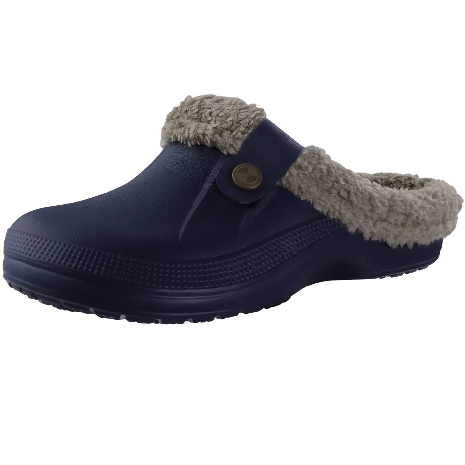 Pallene Fur Lined Clogs Women Men Waterproof Graden Shoes Winter Fuzzy Slippers Plush Bedroom Shoes Outdoor Fashion Fur Clogs