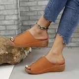 Women'S Open Toe Sandals Summer Woman Fashion Breathable Comfortable Sandals Wedge Buckle Female Footwear Zapatos Fucsia Mujer