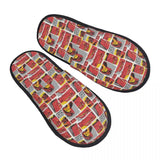 Custom Lightning McQueen Sport Cars Soft Scuff With Memory Foam Slippers Women Spa House Shoes