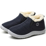 Women Boots Women's Winter Boots For Snow Botas Mujer Slip On Ankle Boots With Fur Winter Shoes Women Keep Warm Short Boot Black