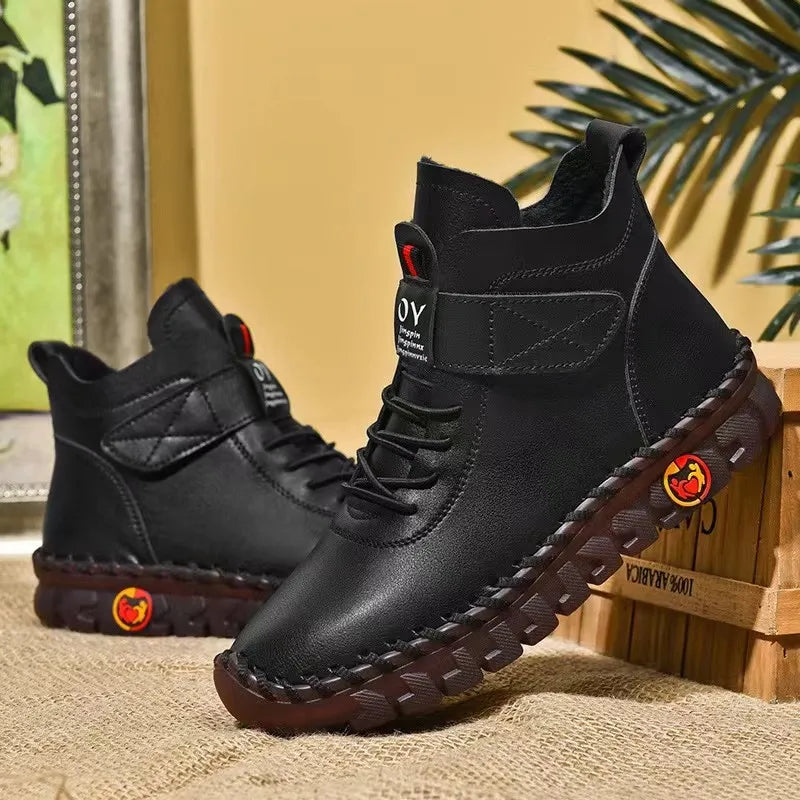 Women White  Winter Women Boots Mom Cotton Shoes for Women 2024 New Waterproof Keep Warm Short Snow Boot Brown Long Boots