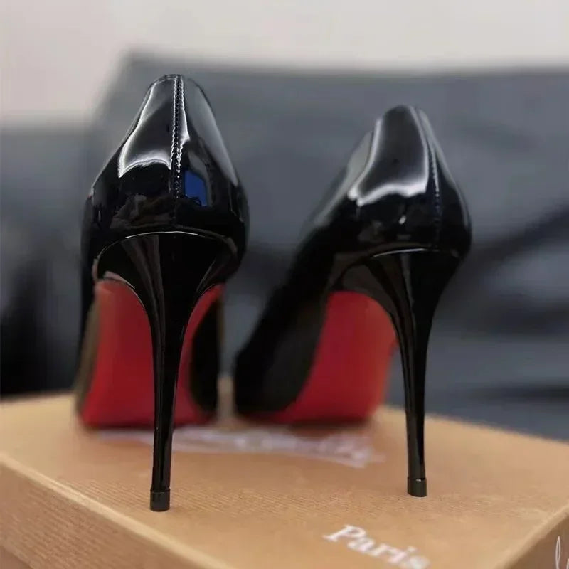 2024 High Heels Women Pumps Red Bottom Pointed Toe High Heels Big Size Ladies Wedding Shoes Bride Mary Jane Shoes Platform Heels