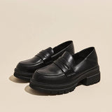 Japan Style Students Shoes Girl Lolita JK Shoes Female PU Leather Mid Heels Loafers Shallow Shoes
