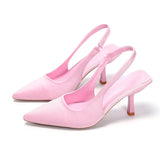 Women  Rhinestone High Heels Woman Pumps Heeled Sandals Fashion Female Stiletto Slingback Pointe Weddings Bridal 2023