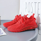 Women Fashion Casual Sneakers Comfortable Mesh Lace-Up Ladies Sport Shoes Women's Walking Mesh Flat Breathable Vulcanized Shoes