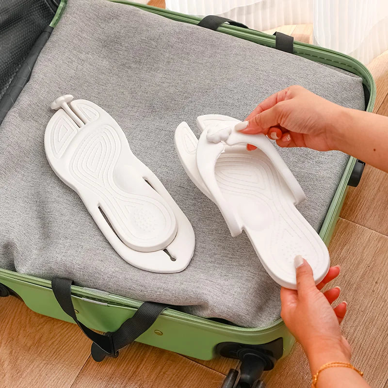 Travel Portable Flip-flops Folding Slippers Indoor And Outdoor Soft-soled Beach Hotel Couple Sandals Woman Man