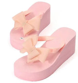 Hot! New Fashion Summer Women Platform High Heel Flip Flops Beach Sandals Bowknot Slippers Women Shoes Size36-40 For Choice