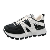 Women's Sneakers Trend 2024 Flat Female White Shoes High Quality Summer Sports Shoes Round Toe Black Woman Fashion Blown Sneaker