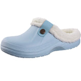 Pallene Fur Lined Clogs Women Men Waterproof Graden Shoes Winter Fuzzy Slippers Plush Bedroom Shoes Outdoor Fashion Fur Clogs