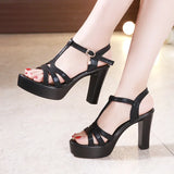 Ladies Shoe for Women's Sandals Summer 2023 Narrow Band Women Heels Platform Sandals Peep Toe Luxury Sandal 32-43