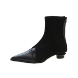 Women Ankle Boots Fashion Pointed Toe Short Booties Ladies Elegant Low Heel Shoes 2024 Spring Autumn Comfort Women's Footwear