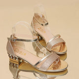 Zapatos de tacón alto plateados para mujer, calzado de fiesta dorado, de alta calidad, a la moda, para primavera y verano