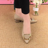 Cresfimix Zapatos Dama Women Classic Party Night Club Red Square Heel Shoes Lady Casual Sweet Beige Pu Leather Pumps B5996