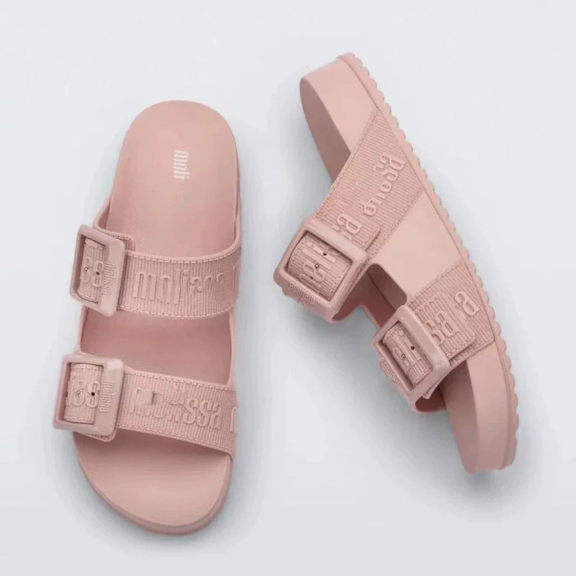Mini Melissa Adult Outerwear Casual sandals ladies Fashion Versatile Double Button beach shoes Thick Bottom Slippers for Women