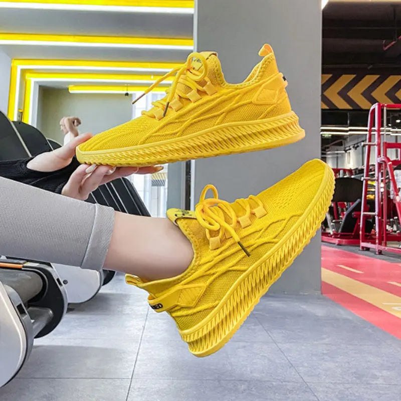 Women Casual Shoes Breathable Walking Mesh Lace Up Platform Vulcanized Shoes Female Outdoor Running Sneakers Trainers Ladies