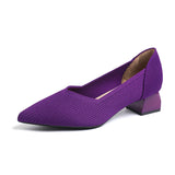 Chaussures à talons hauts pour femmes, pointures 42/43, tendance, pointues, antidérapantes, semelles en caoutchouc, tricotées et respirantes, nouvelle collection 2025