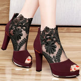 g4 Sommer Mesh Peep Toe Sandalen Sexy Heels Einzelschuhe Frauen in Europa und Amerika 2020 Frühling Sommer Pumps Gaze Mujer Plattform